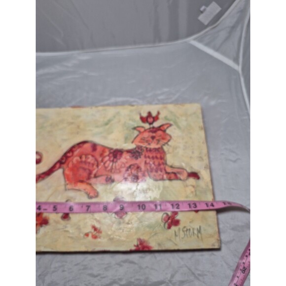 Mary Stone Fine Art Cat Bird Rare Painting - Picture 9 of 13